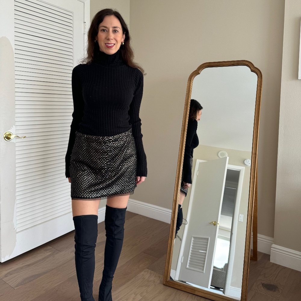 ZARA sequined mini skirt